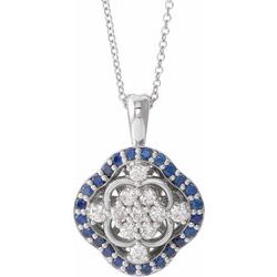 Halo-Style Cluster Necklace or Pendant